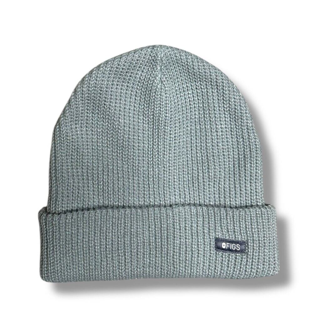 FIGS Beanie Hat Knit Light Green Unisex Scrubs Doctor Nurse Professional OS